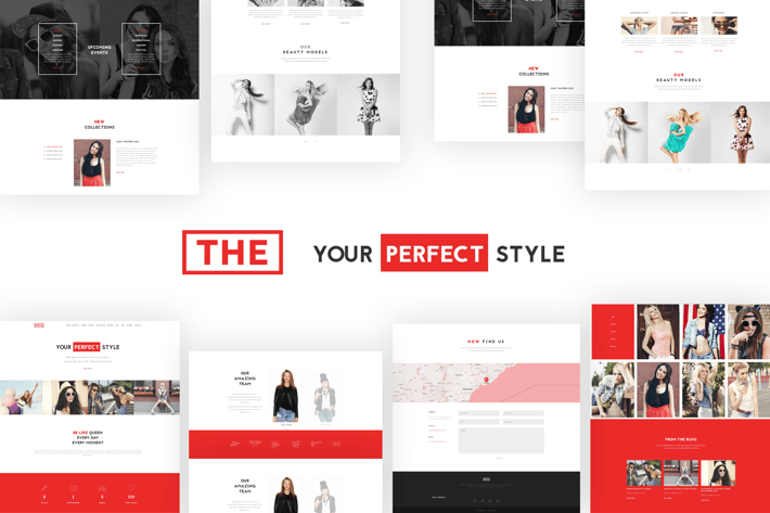 The Fashion Model Agency One Page Beauty 时尚女装企业站
