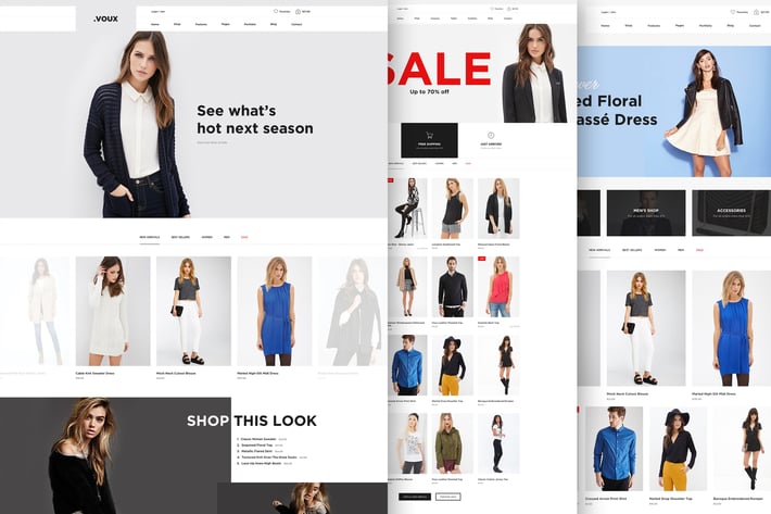 Voux Fashion Shopping Theme 男装服饰企业站