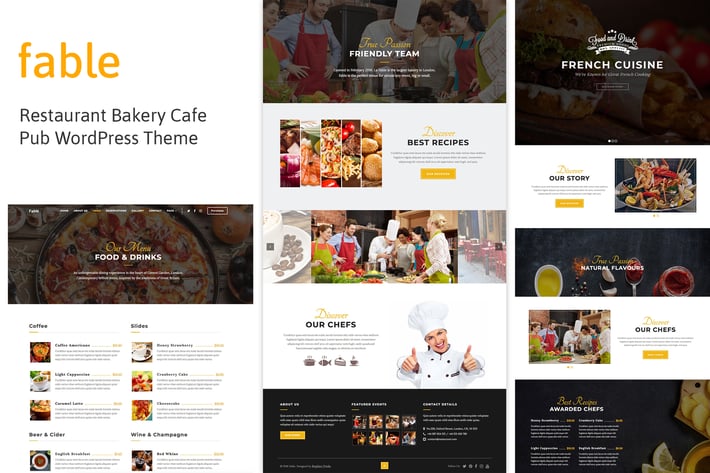 Restaurant Bakery Cafe Pub WordPress The 烘焙甜品企业站