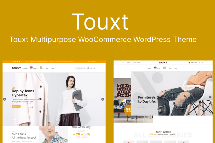 Touxt Multipurpose WooCommerce WordPress 服装百货