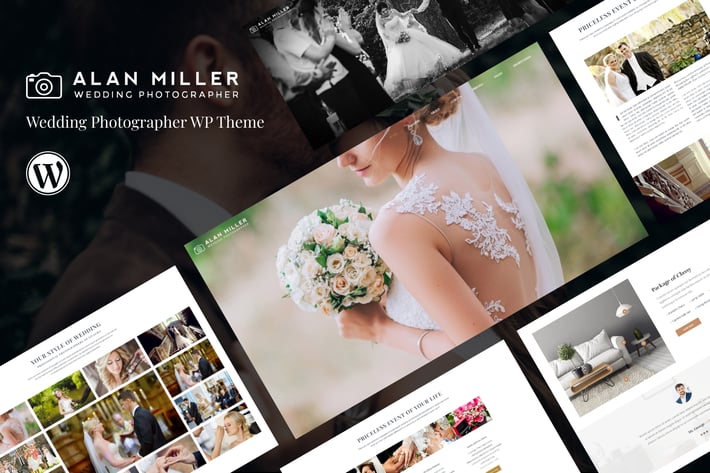 Wedding Photographer WordPress Theme 婚纱礼服企业站