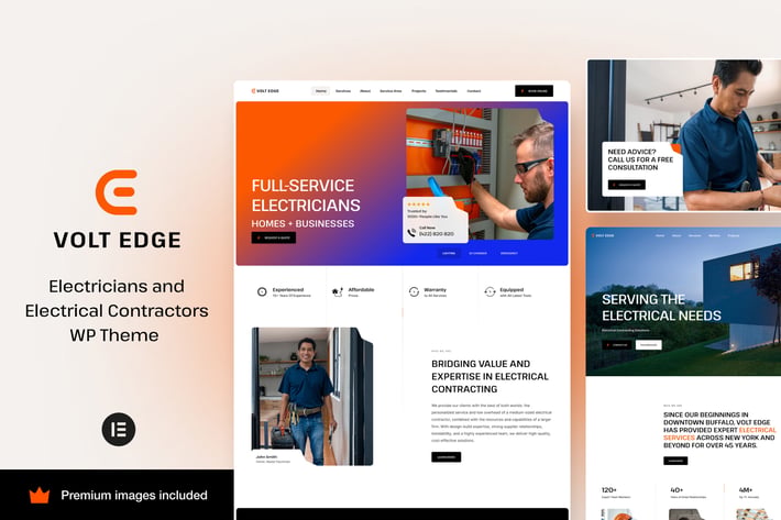 VoltEdge– Electrician Electrical Contrac 灯具照明企业站