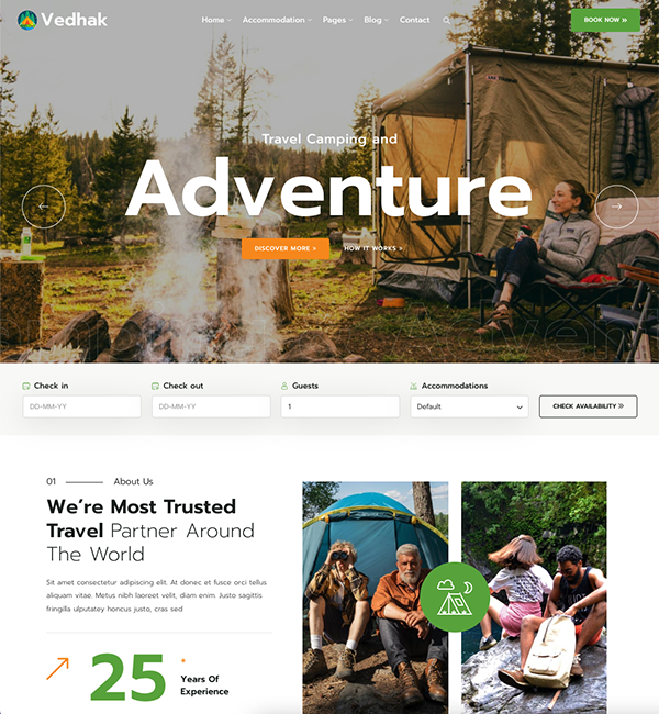 Camping &amp; Adventure Tour WordPress T 运动户外 Home 2