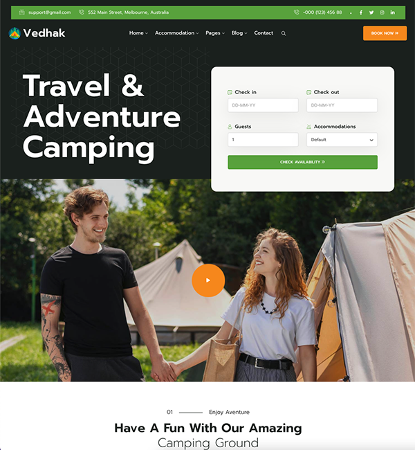 Camping &amp; Adventure Tour WordPress T 运动户外 Home 3