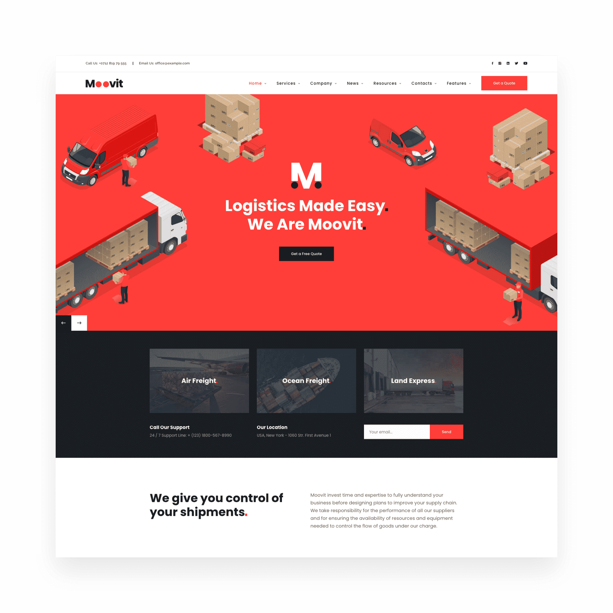 Moovit Transportation Logistics 物流运输企业站 Home 3