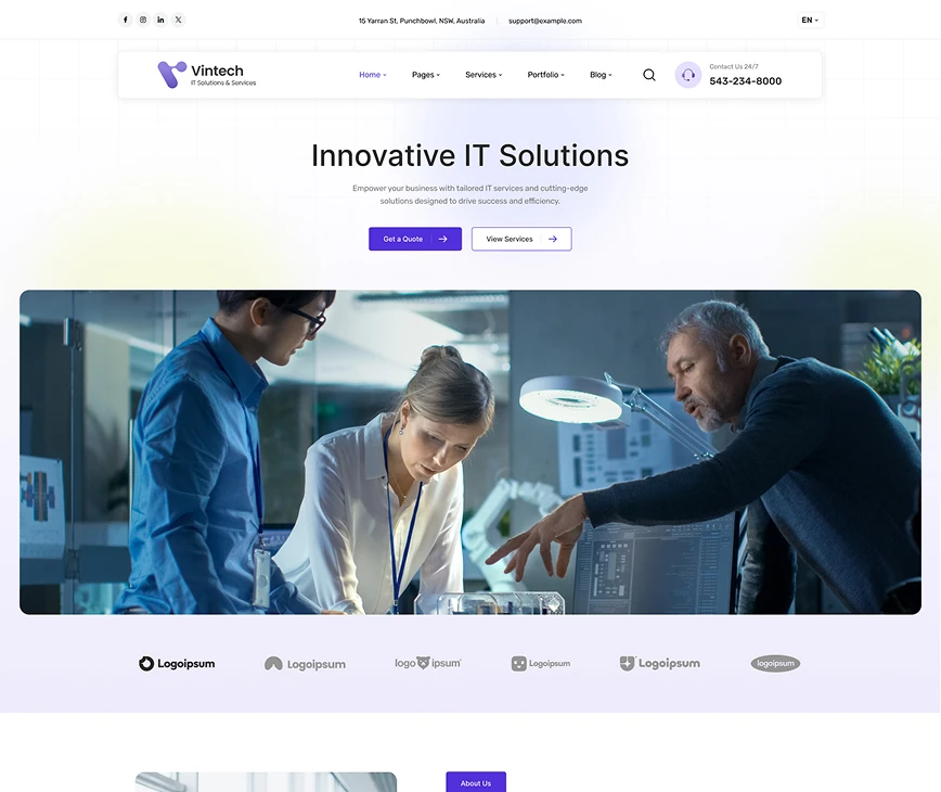 Vintech 电脑办公企业站 Home 2