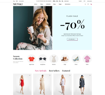 Monki 时尚女装企业站 Home 6